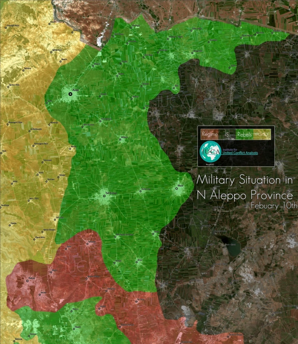 Suriye ordusunun Halep'in kuzeyinde başlattığı operasyon sonrası geçen haftaki durum