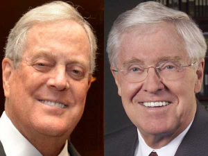Enerji sektöründe faaliyet gösteren Koch Endüstrilerinin sahibi David H. Koch ve Charles G. Koch Cumhuriyetçi başkan adayına 1 milyar dolar bağışlayacaklarını açıkladılar.