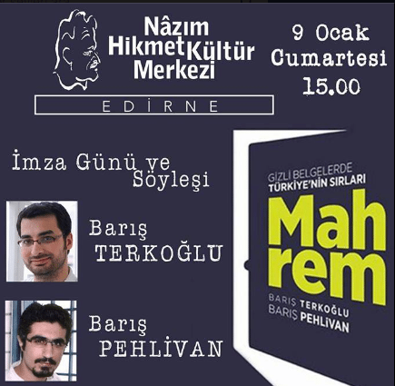 Barış Terkoğlu ve Barış Pehlivan'dan NHKM Edirne'de imza günü