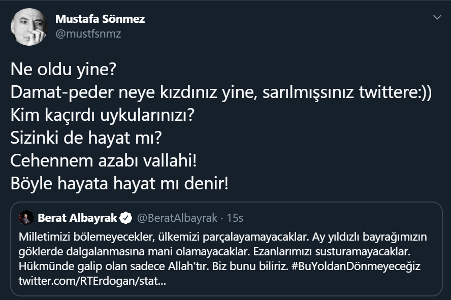 Erdoğan'a ve Albayrak'a sordu: Kim kaçırdı uykularınızı?
