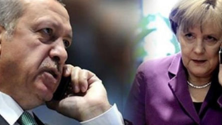 Erdoğan ile Merkel arasında telefon görüşmesi