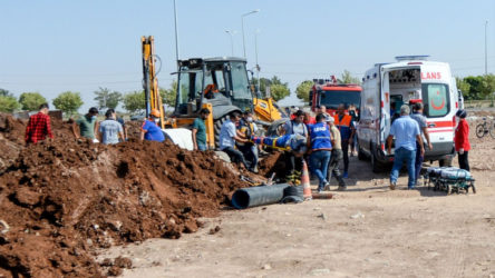 Kilis'te toprak altında kalan işçi ağır yaralandı