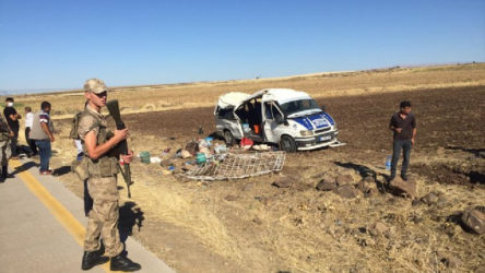 Urfa'da tarım işçilerini taşıyan minibüs devrildi: 20 yaralı