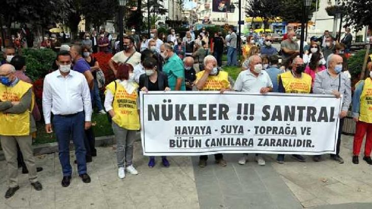Sinop'ta Bakanlığın onay verdiği Nükleer Santral projesine karşı eylem