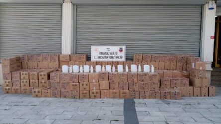 İstanbul'da 8 ton sahte dezenfaktan ele geçirildi