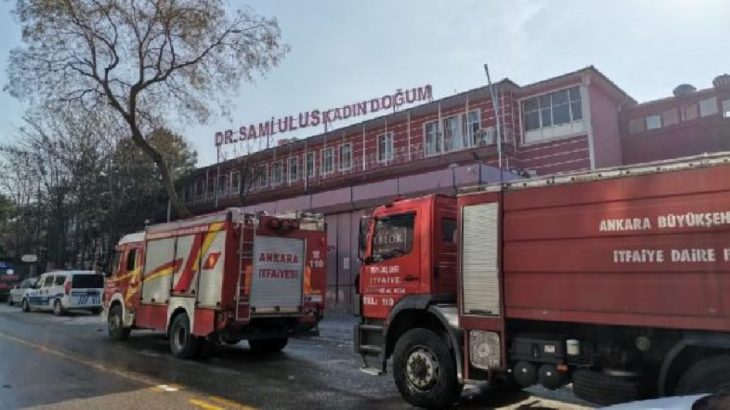 Ankara Dr. Sami Ulus Çocuk Hastanesi'nde yangın çıktı