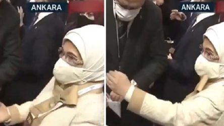 Tayyip Erdoğan kalabalığı topladı, Emine Erdoğan kalabalığa kızdı