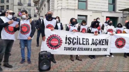 Migros işçileri TÜSİAD önünde eylem yaptı: Taleplerimiz karşılanıncaya kadar direneceğiz