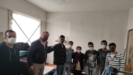 TKH ve İYİ-SEN heyetlerinden inşaat işçilerine 1 Mayıs ziyareti