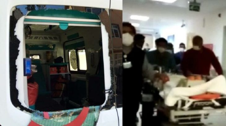 Bursa İnegöl'de yaralıya müdahale eden sağlık çalışanlarına taşlı saldırı