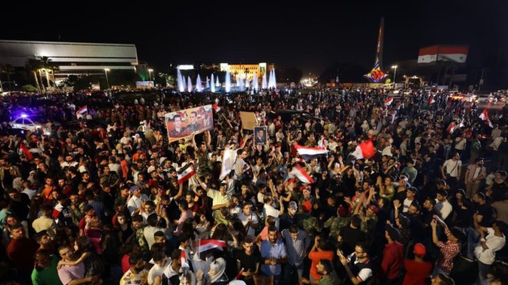 Beşar Esad'ın yeniden Devlet Başkanı seçilmesiyle Suriye'de kutlamalar başladı