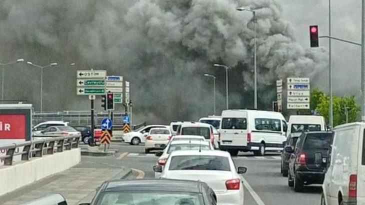 Ankara'da kimyasal üretim merkezinde yangın