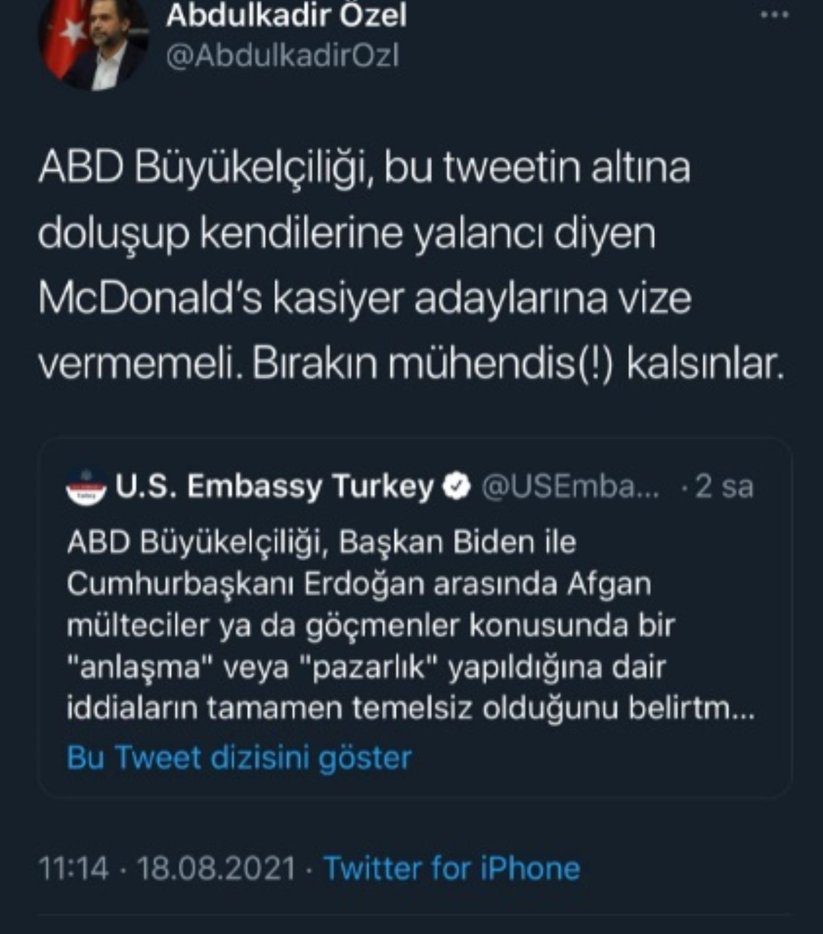 AKP'li vekilden çirkin paylaşım: Yurttaşları ABD'ye şikayet etti