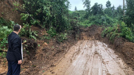 Rize'de 48 köy yolu yağış nedeniyle ulaşıma kapandı