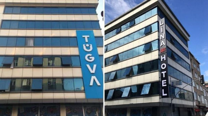 TÜGVA'da skandallar bitmiyor: Ortaya çıkınca yurt tabelasını indirdiler otel tabelası astılar