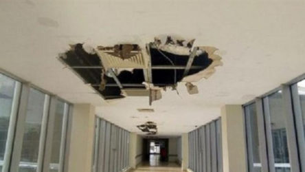 Erdoğan'ın 1 ay önce açılışını yaptığı çocuk hastanesinin tavanı çöktü