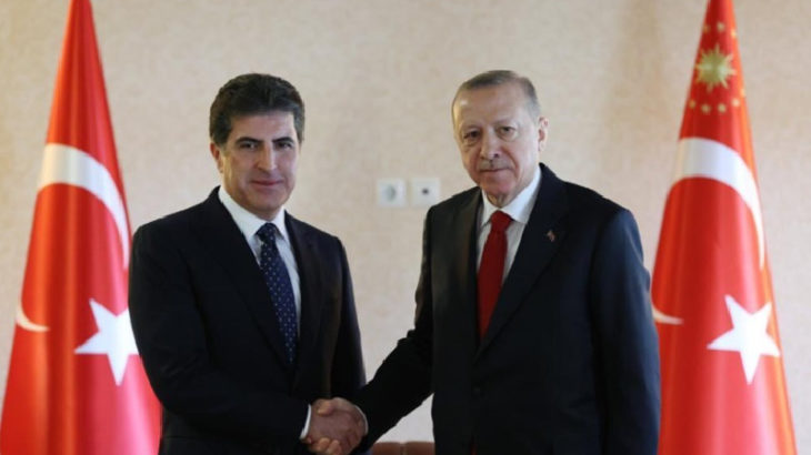 Erdoğan'dan Barzani ile görüşme: Hakan Fidan da katıldı