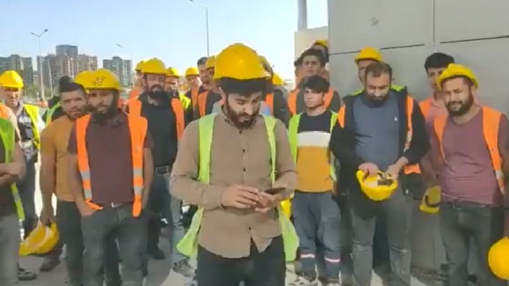 Ankara Etlik Şehir Hastanesi inşaatı işçileri eyleme başladı