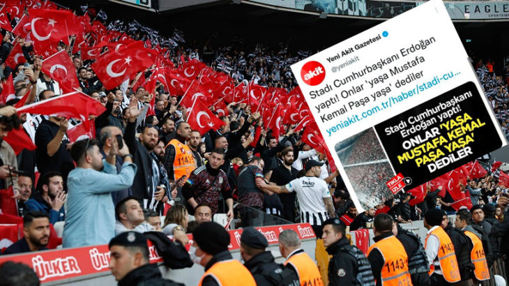 Beşiktaş taraftarının İzmir Marşı söylemesi Akit'i rahatsız etti
