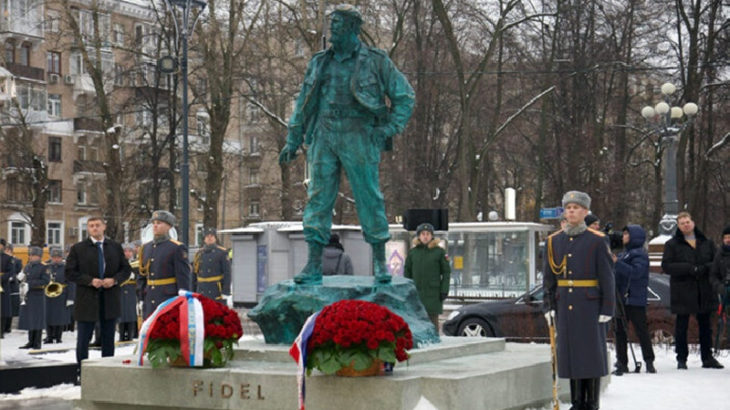 Moskova'da Fidel Castro Anıtı açıldı