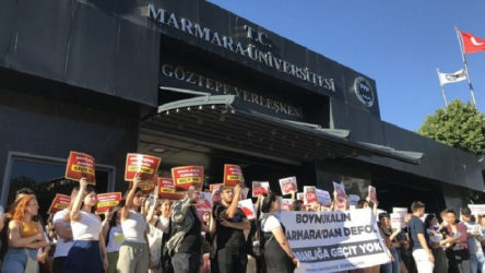 Marmara Üniversitesi öğrencileri, Mehmet Boynukalın'ı protesto etti